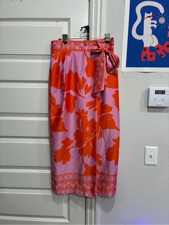 ANTONIO MELANI Dresses & Skirts - ANTONIO MELANI Pink and Orange Floral Wrap Sarong